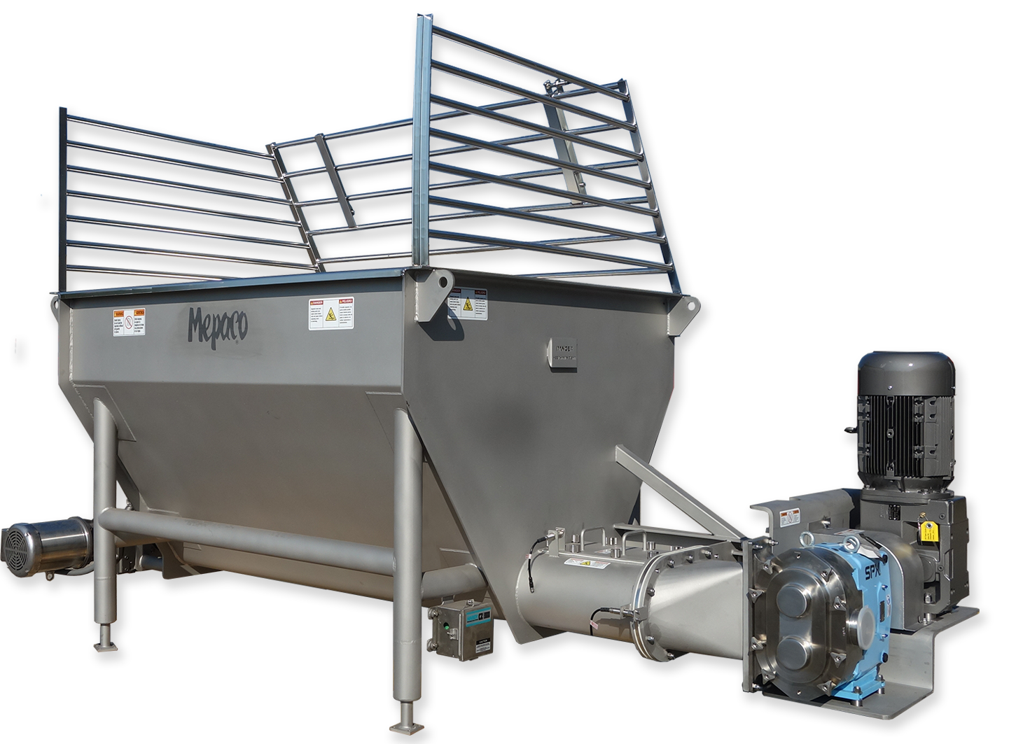 Pump Feeder with electropolished guarding