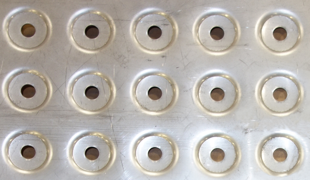 Dimple sheet close up