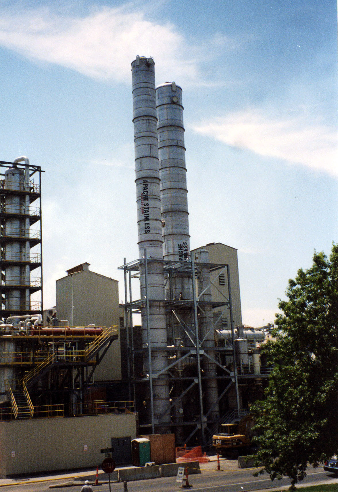 Columns with platforms