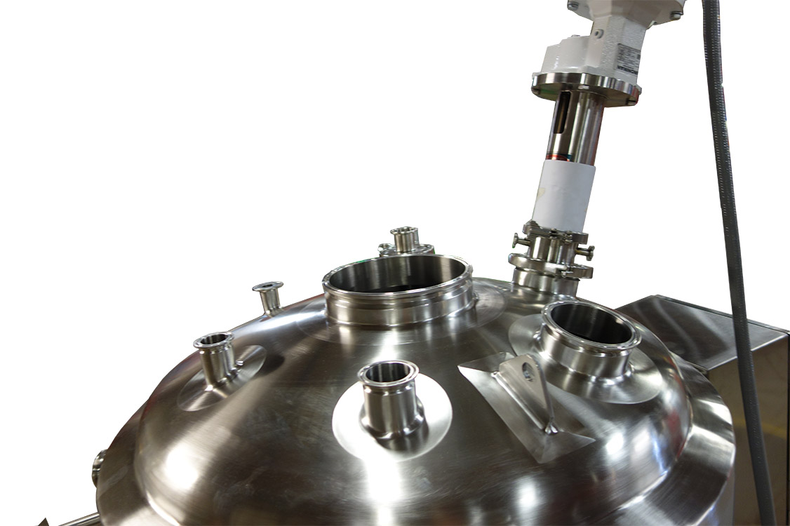 Tank head Agitator Close Up - Small Vessel