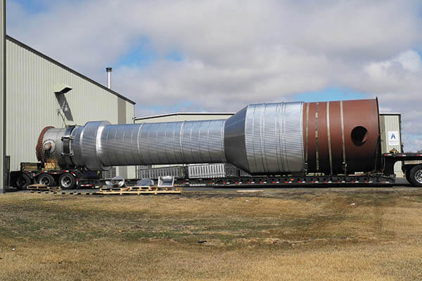 Column loaded for transport